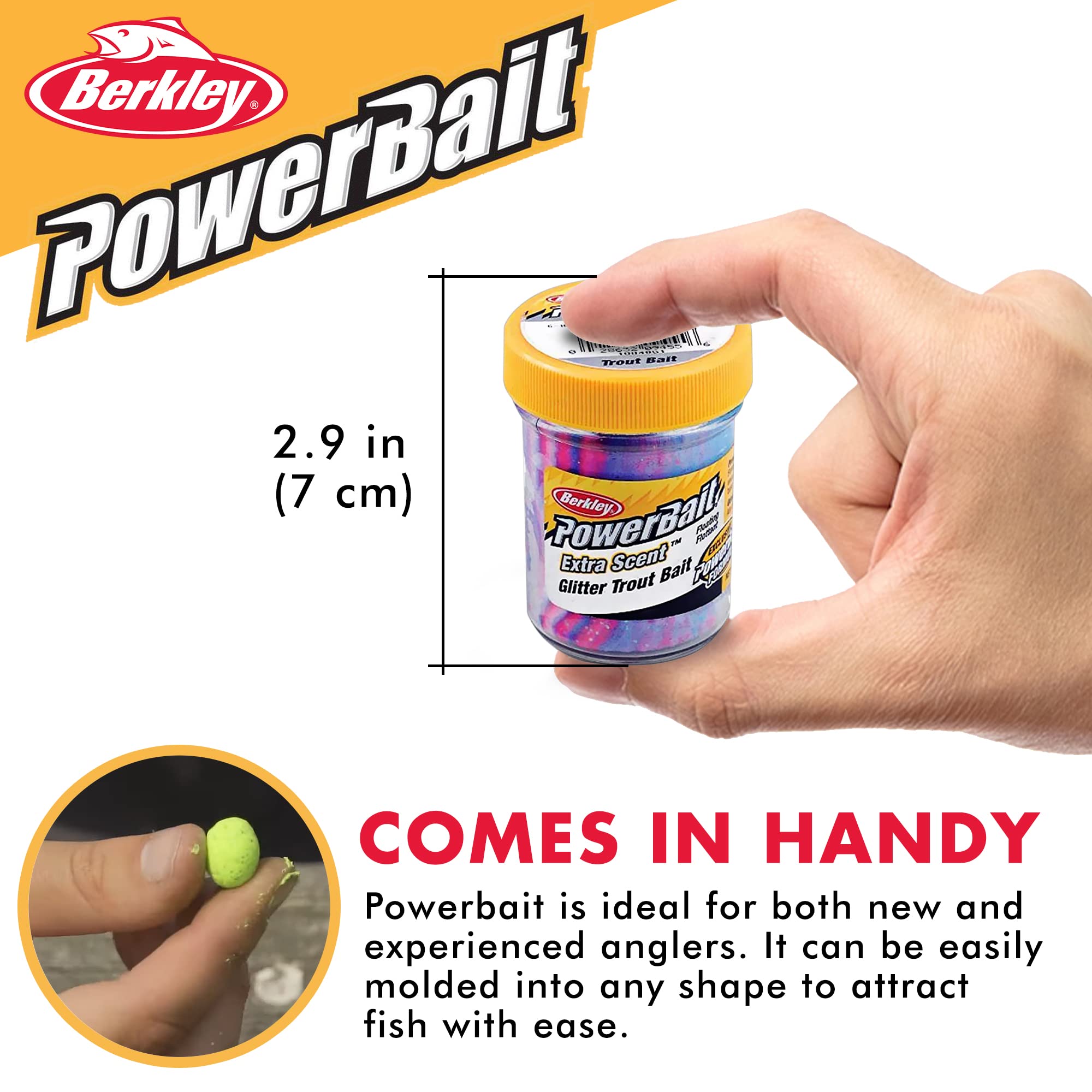 Lurwind Berkley PowerBait Captain America Glitter Trout Dough Bait Bundle - 6-Pack with Rigging Guide | Floating Trout Lure for Freshwater & Saltwater Fishing | Ideal for Trout, Bass, and Panfish | Perfect for Streams, Lakes, and Shoreline Fishing