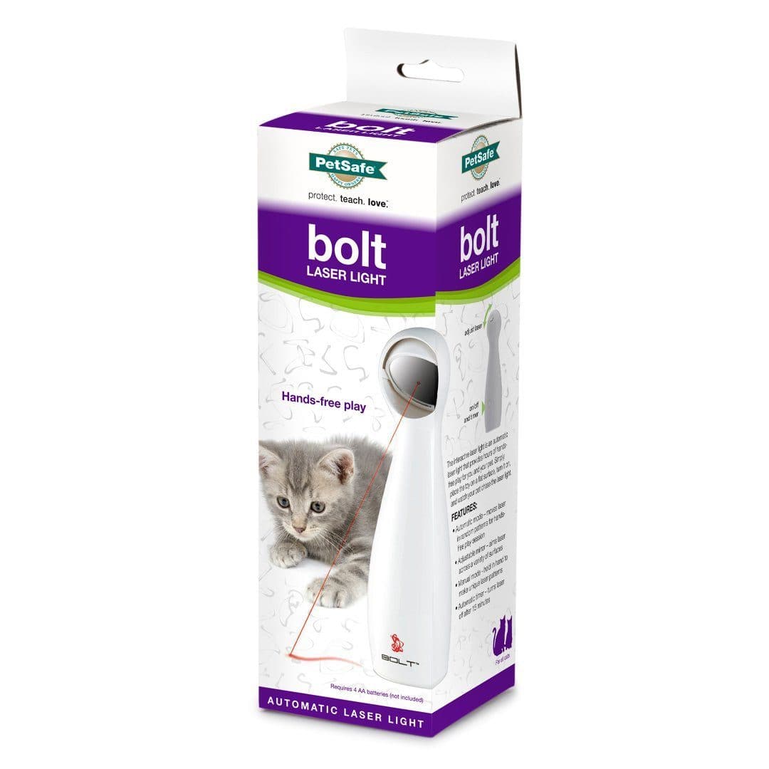 Bolt Laser Cat Toy - Interactive Pet Safe Cat Laser Pointer for Indoor Play & Exercise - Fun for Kittens & Adult Cats