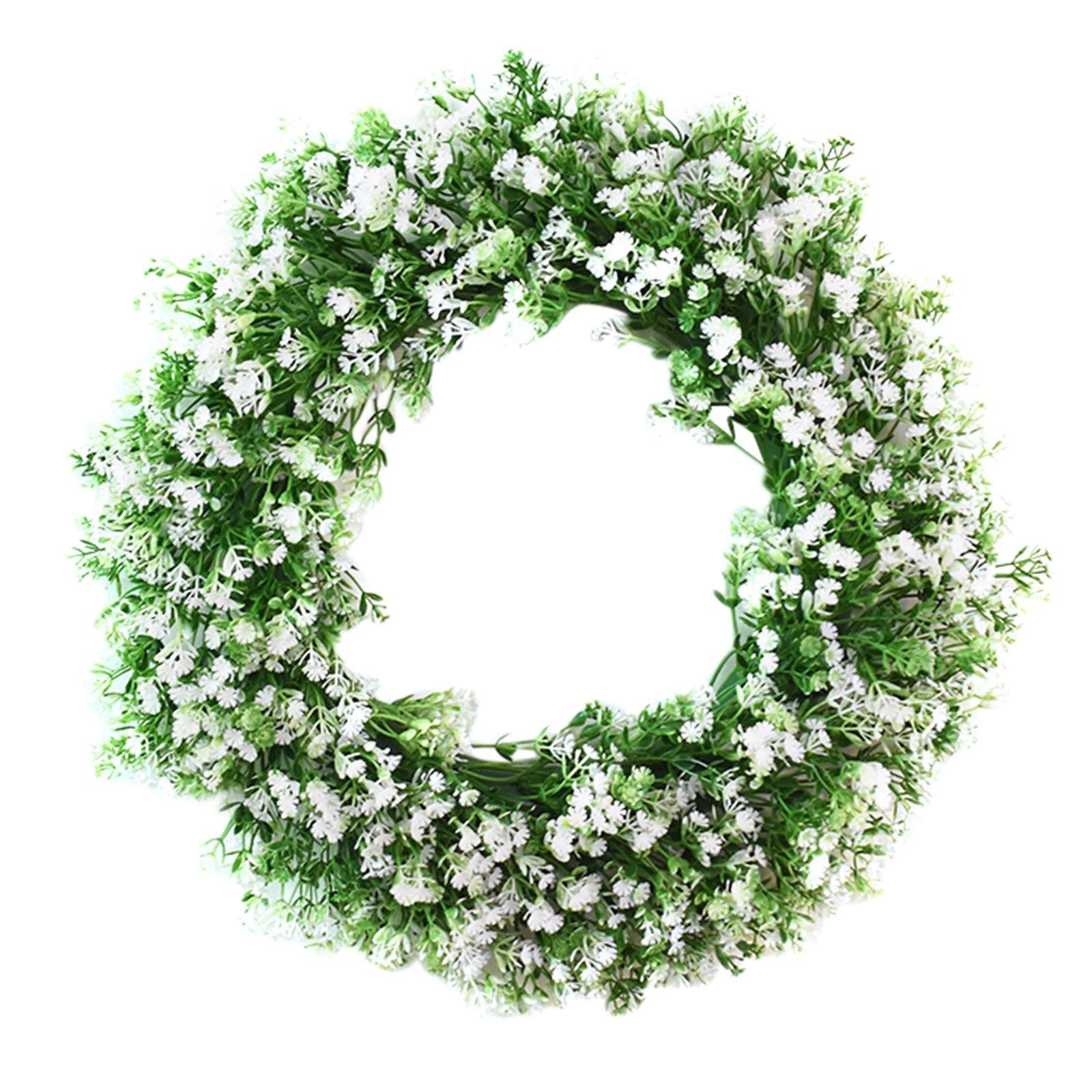 Wooden Welcome Wreath for Door - Farmhouse Home Decor for Living Room & Porch