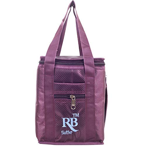 RB Suffer Insulated Lunch Bag - Smooth Zipper & Lightweight Lunch Box for Men, Women & Kids (Matte Purple) | Perfect for Work, School, Picnics & Outdoor Activities