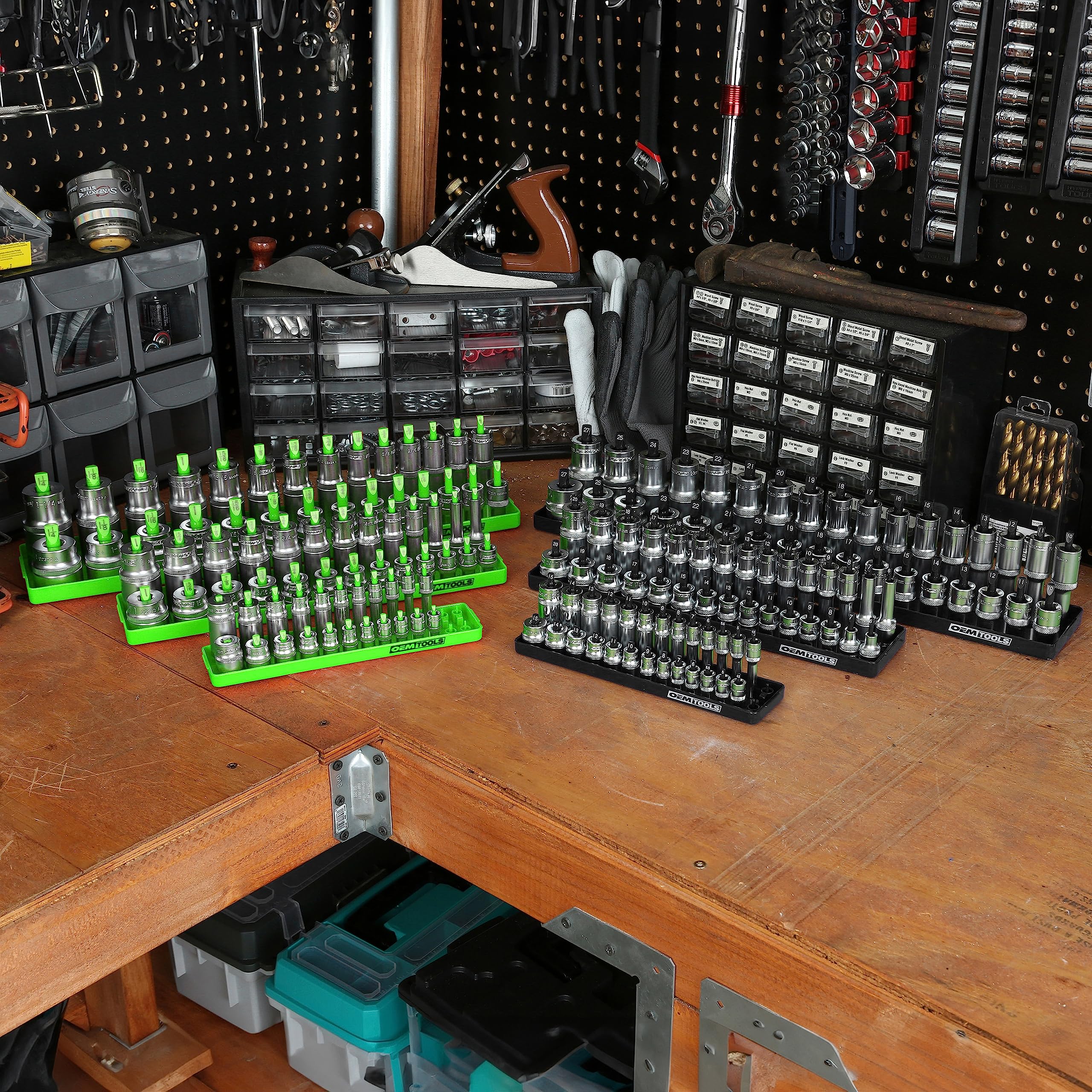 OEMTOOLS 22233 6-Piece Socket Organizer Set for 1/4