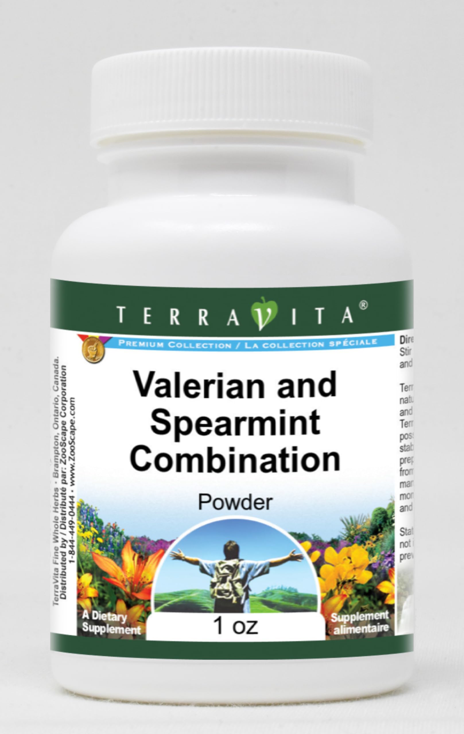 Terravita Valerian and Spearmint Herbal Supplement Powder - 1 oz (ZIN: 513464) for Stress Relief & Sleep Support - Perfect for Tea, Smoothies, and Relaxation Routines