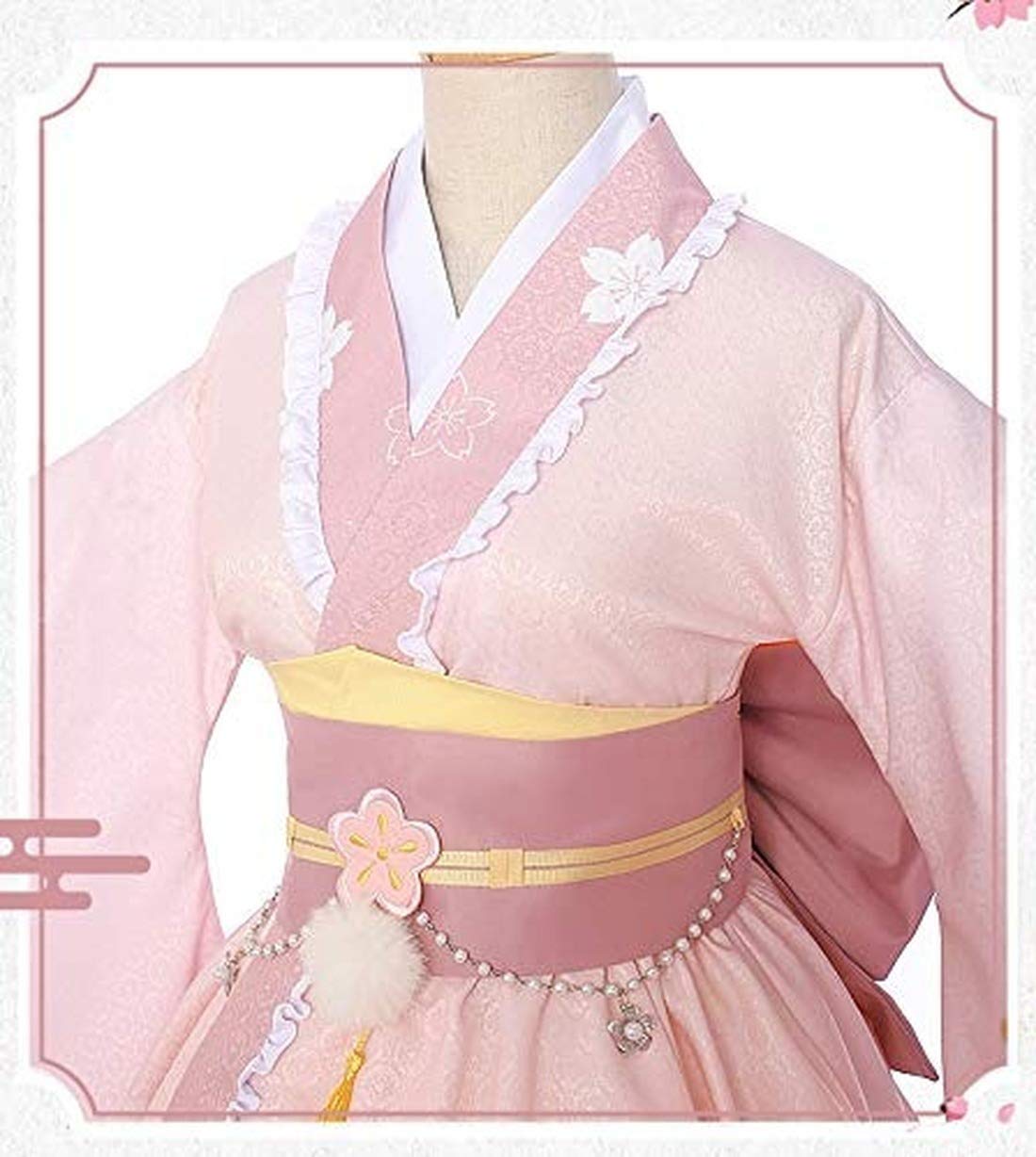 My Hero Academia Uraraka Ochako Cosplay Costume Kimono Set - Anime Halloween Outfit for Women (Size L) | Perfect for Cosplay Events, Halloween Parties & Anime Conventions