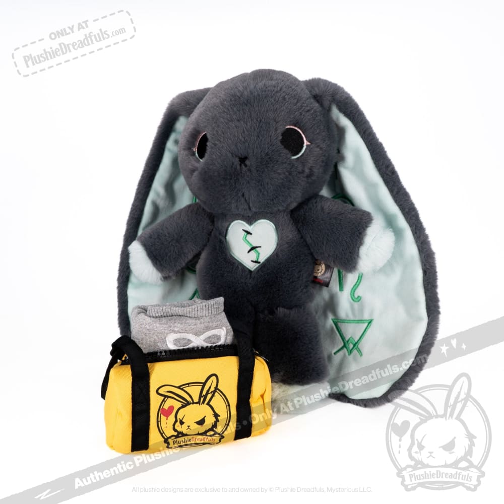 Plushie Dreadfuls Trust Issues Bunny Grey Edition - Soft Stuffed Animal Toy for Anxiety Relief & Emotional Support | Perfect for Therapy, Gifts, and Home Decor
