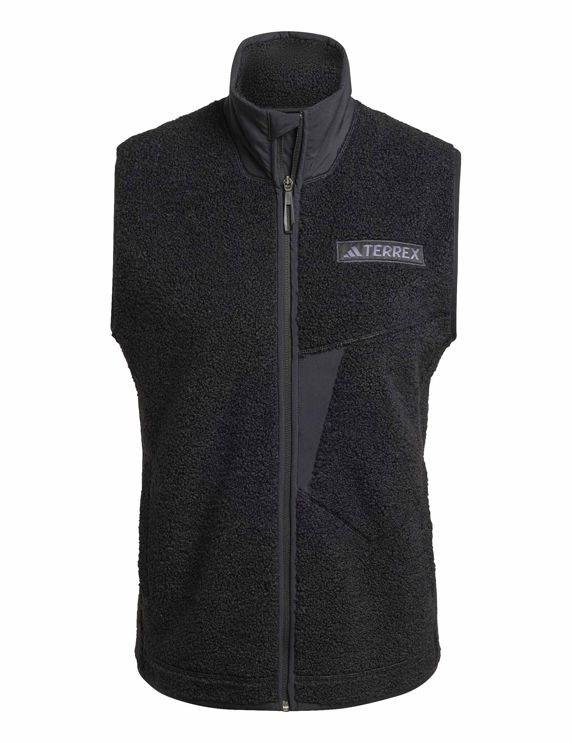 Terrex Xploric High Pile Fleece Vest for Men & Women - Warm Winter Outdoor Jacket - Black - Perfect for Hiking, Camping & Cold Weather Activities