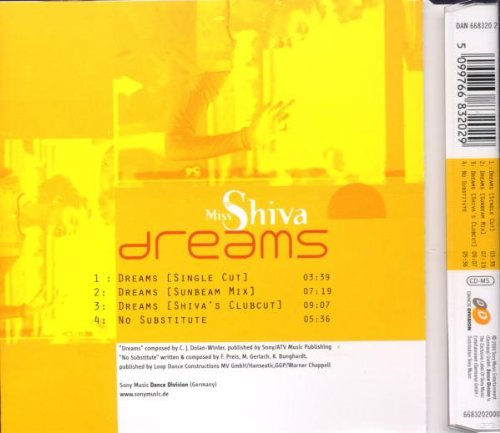 Miss Shiva - Dreams - Dance Division - DAN 668320 2 | Electronic Dance Music (EDM) Album | Perfect for DJ Sets, Nightclubs & Dance Parties