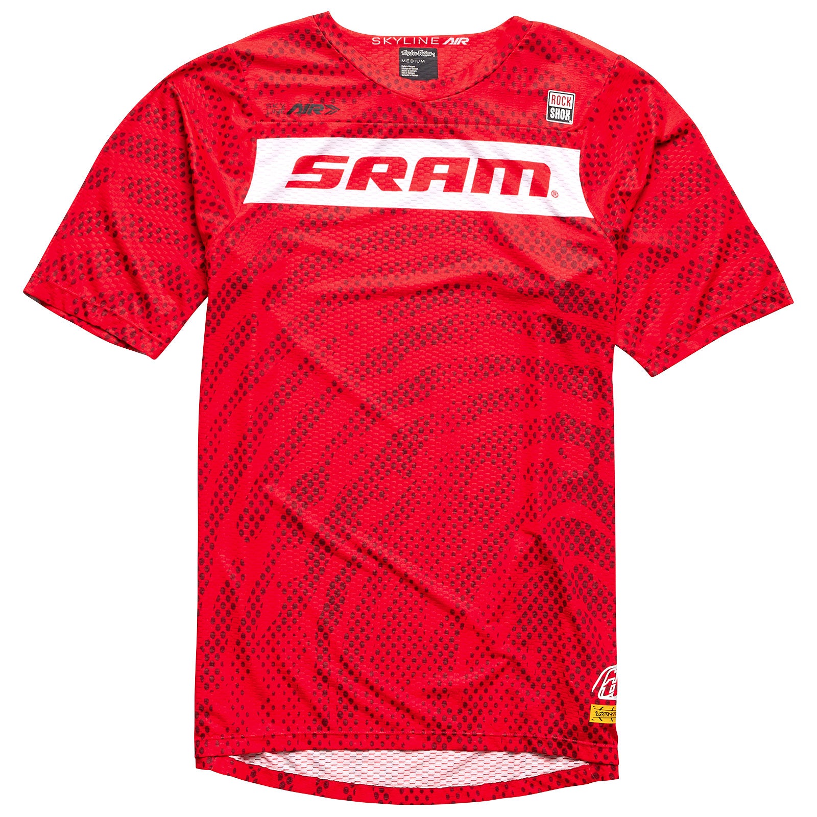 SRAM Skyline Air SS Jersey - High-Performance Cycling Shirt for Men & Women - Fiery Red Color - Ideal for Road Biking, Mountain Biking & Training