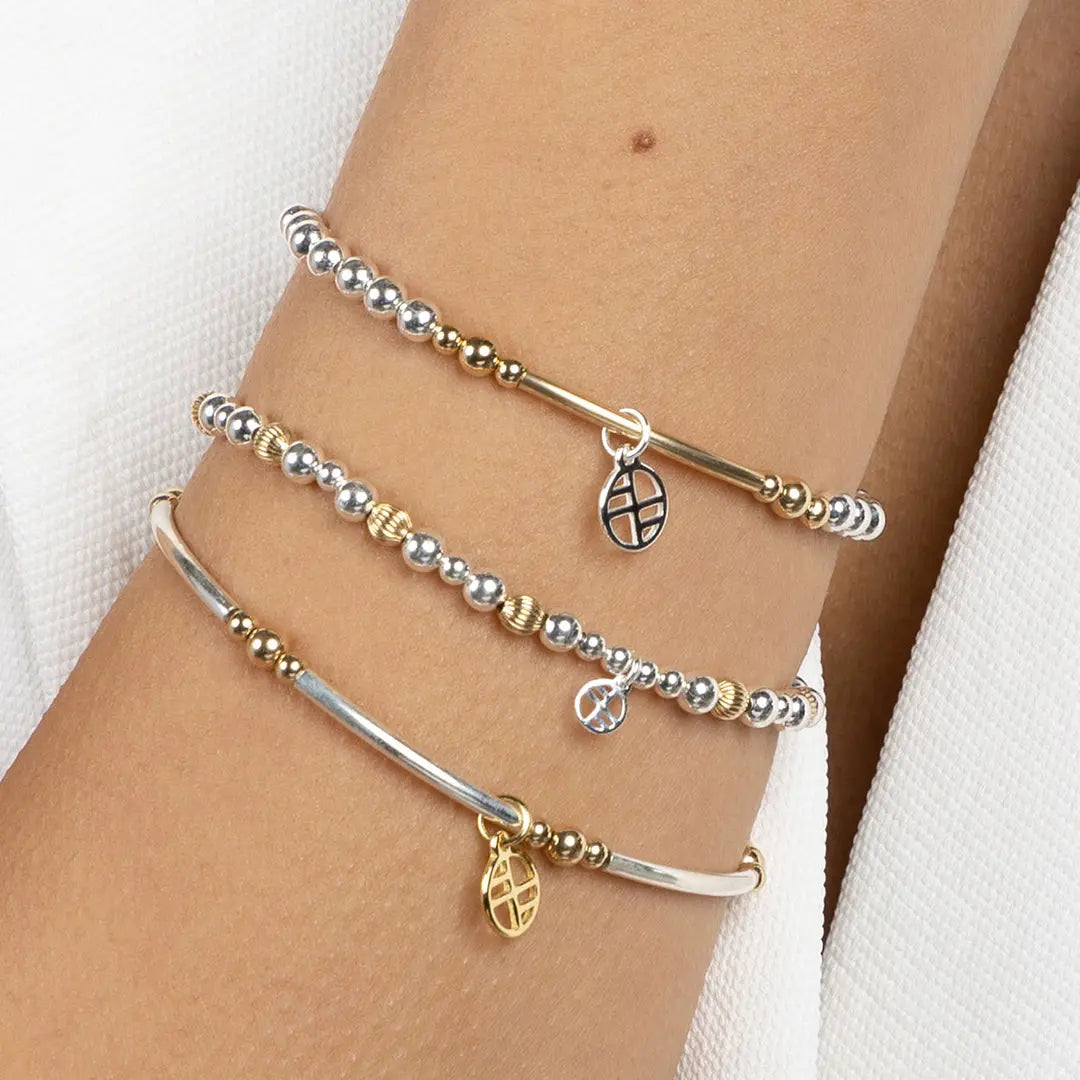 Harmony Two Tone Bracelet for Women - Elegant Gold & Silver Cuff Bangle - Perfect for Everyday Wear, Office & Special Occasions