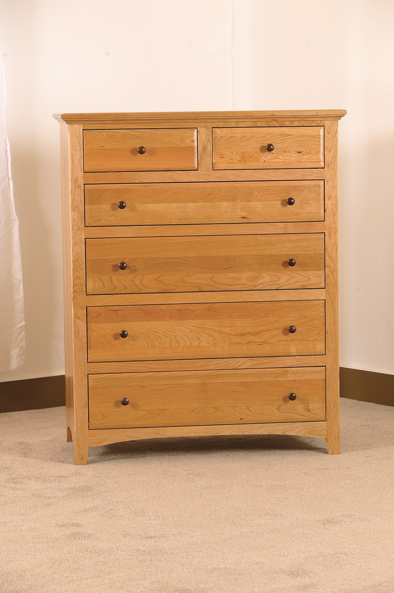 Raes Hardwood 6 Drawer Chest - 40 Inch Wide Solid Wood Dresser for Bedroom Storage & Organization | Perfect for Master Bedroom, Guest Room, or Nursery Furniture