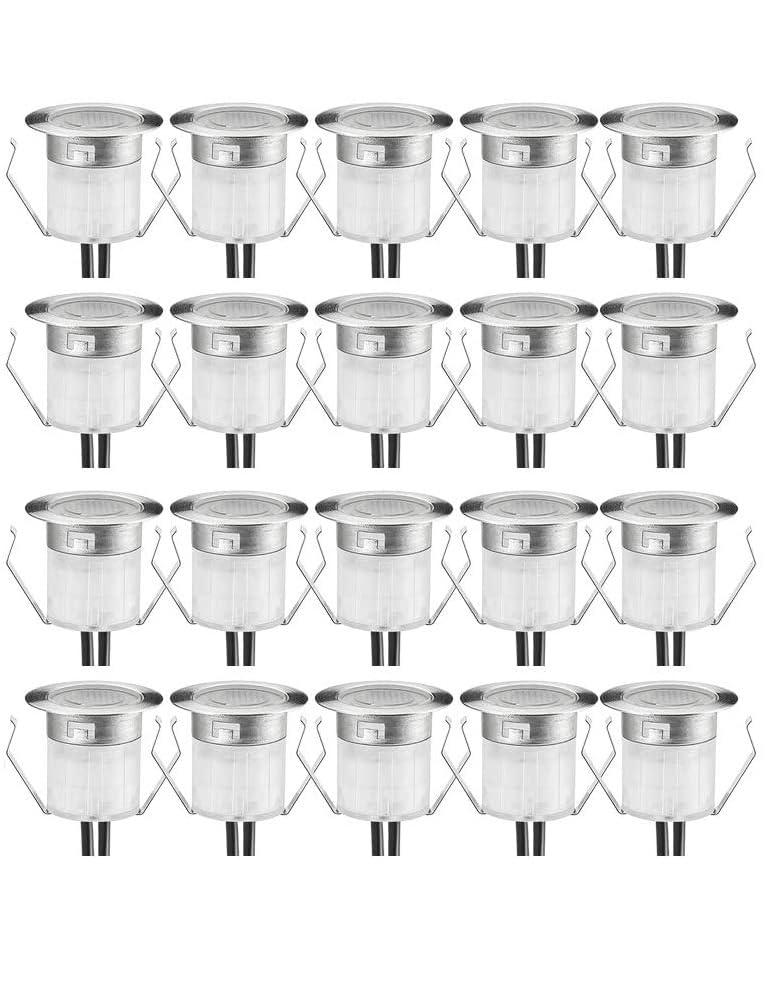Waterproof Low Voltage RGB LED Deck Lights Kit - 20 Pack, Φ1.18