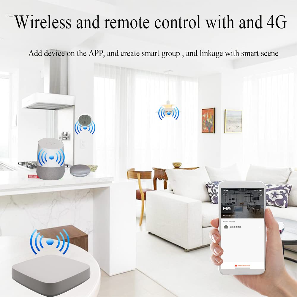 Tuya Zigbee Smart Hub Gateway - Wired Bridge for Smart Home, Supports 300+ Devices, Works with Alexa & Google Assistant | Perfect for Home Automation & Remote Control