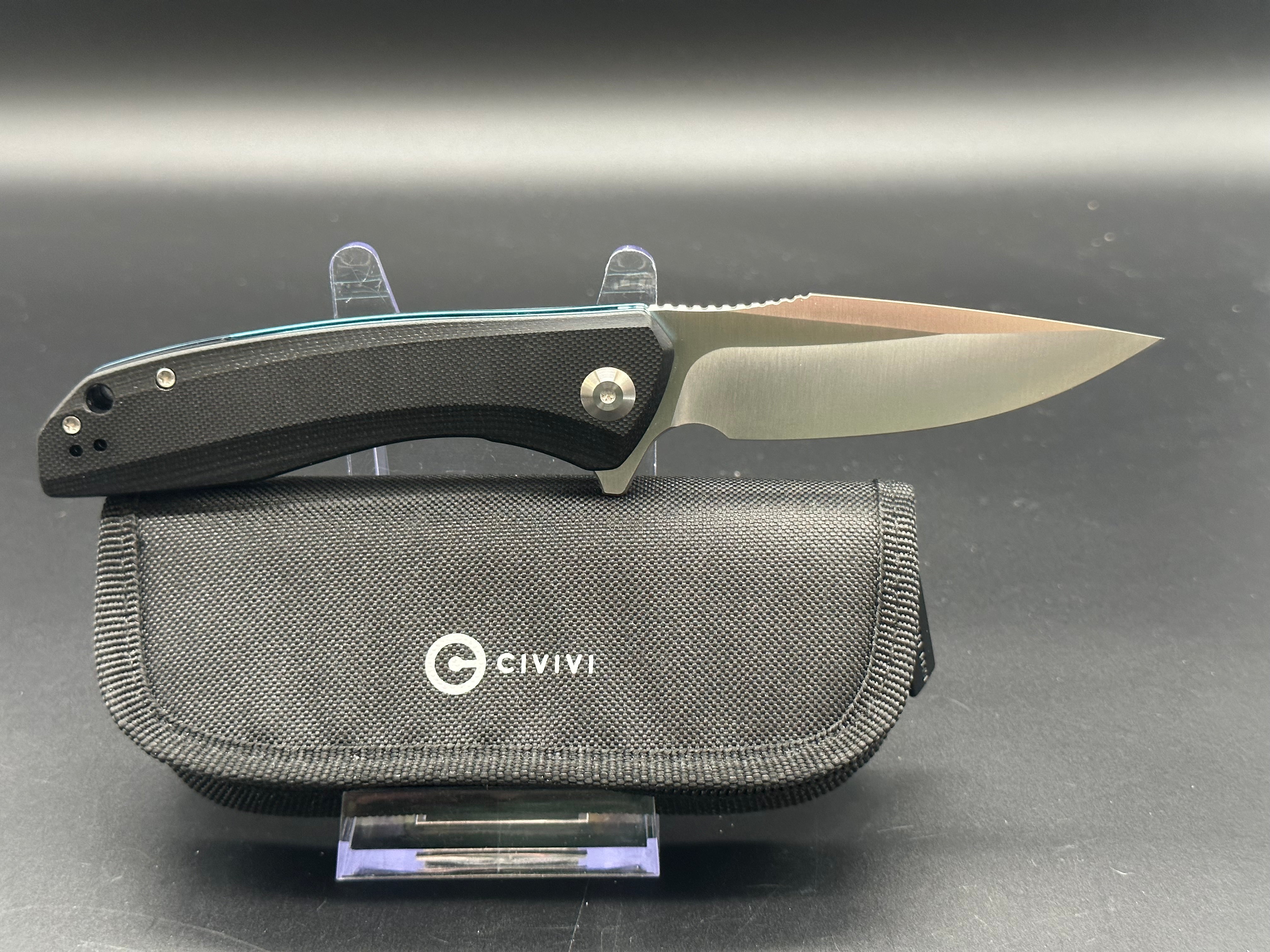 CIVIVI Baklash Black Folding Pocket Knife - EDC Tactical Knife for Camping, Hiking & Outdoor Adventures