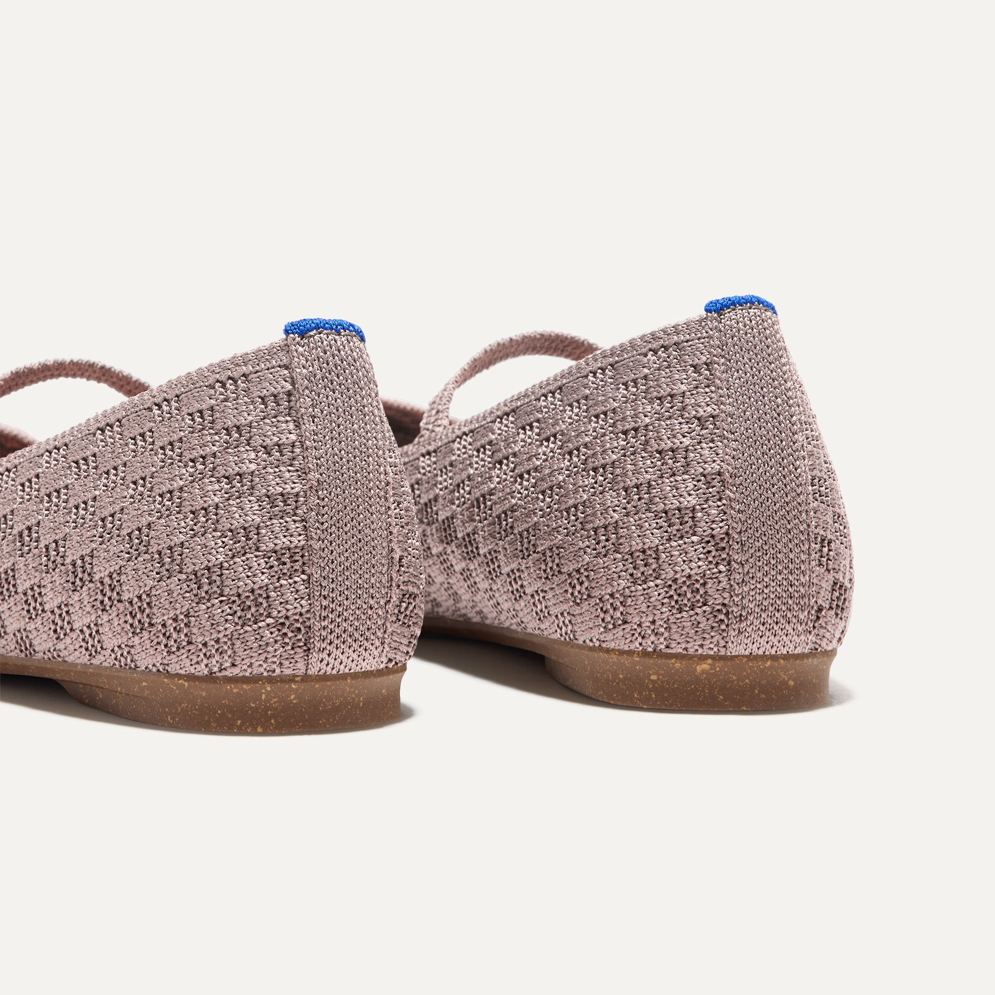 Max Square Mary Jane Shoes for Women - Dusty Lilac Basketweave Leather Flats - Comfortable Work & Casual Wear