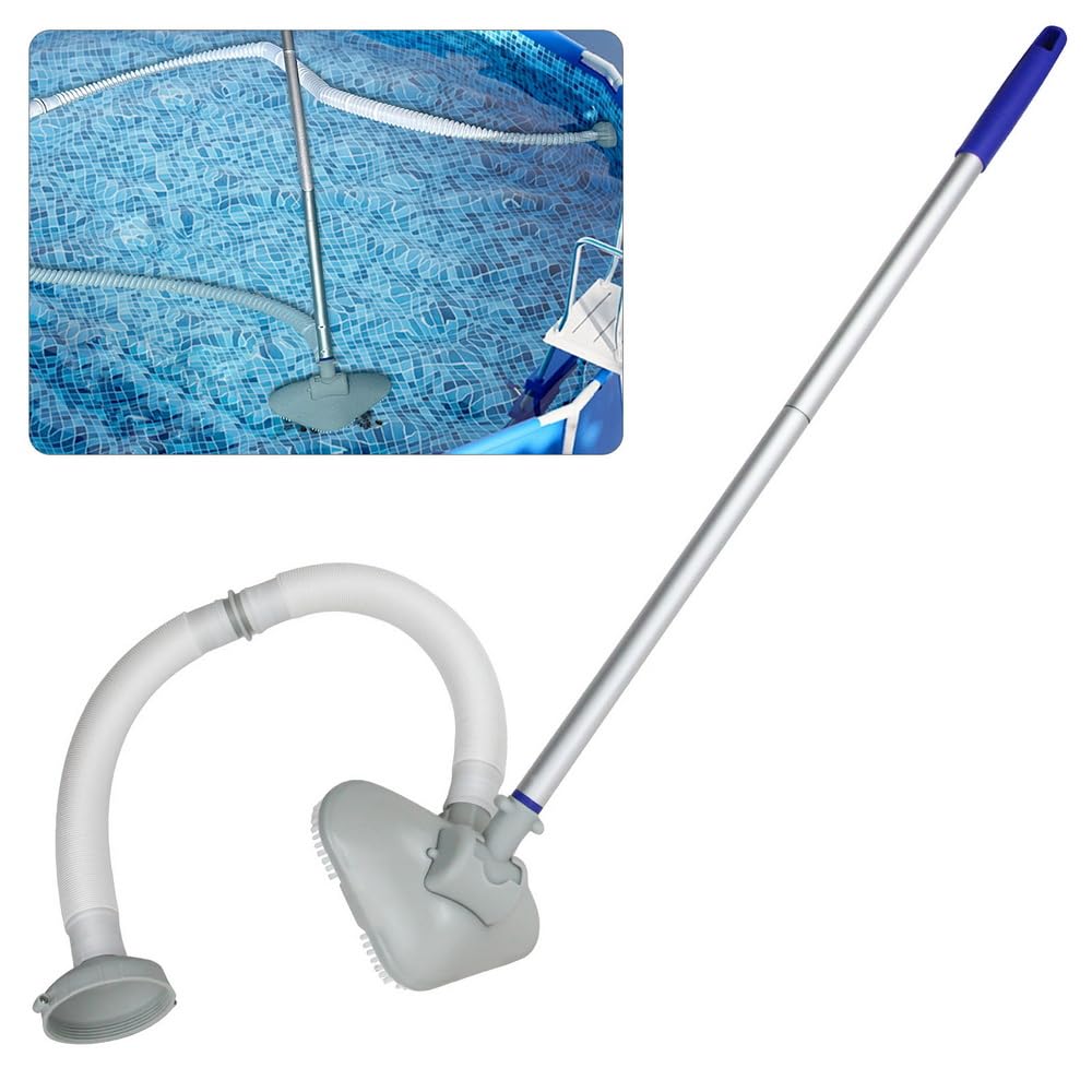 Handheld Pool Vacuum Cleaner with Hose - Ideal for Spas & Small Pools - Sand & Debris Removal