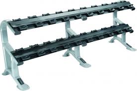 York ETS 2-Tier Heavy Duty Dumbbell Saddle Rack - Professional Weight Rack for Home Gym & Commercial Use - Perfect for Dumbbell Storage and Organization in Fitness Studios