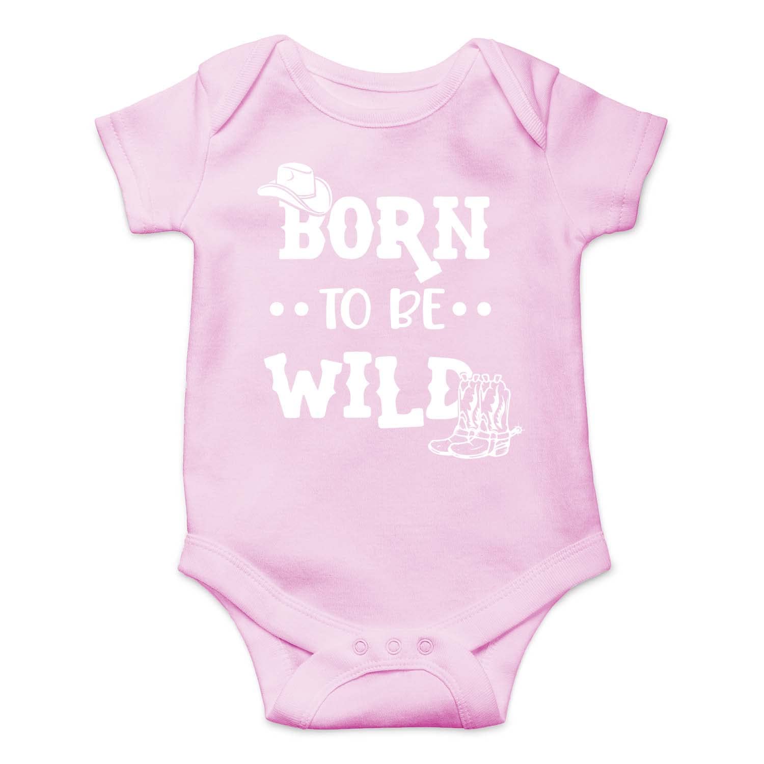 Born To Be Wild - Funny Baby Bodysuit for Boys & Girls | Newborn Essentials & Cute Outfits | Perfect for Playdates, Photo Shoots & Everyday Wear
