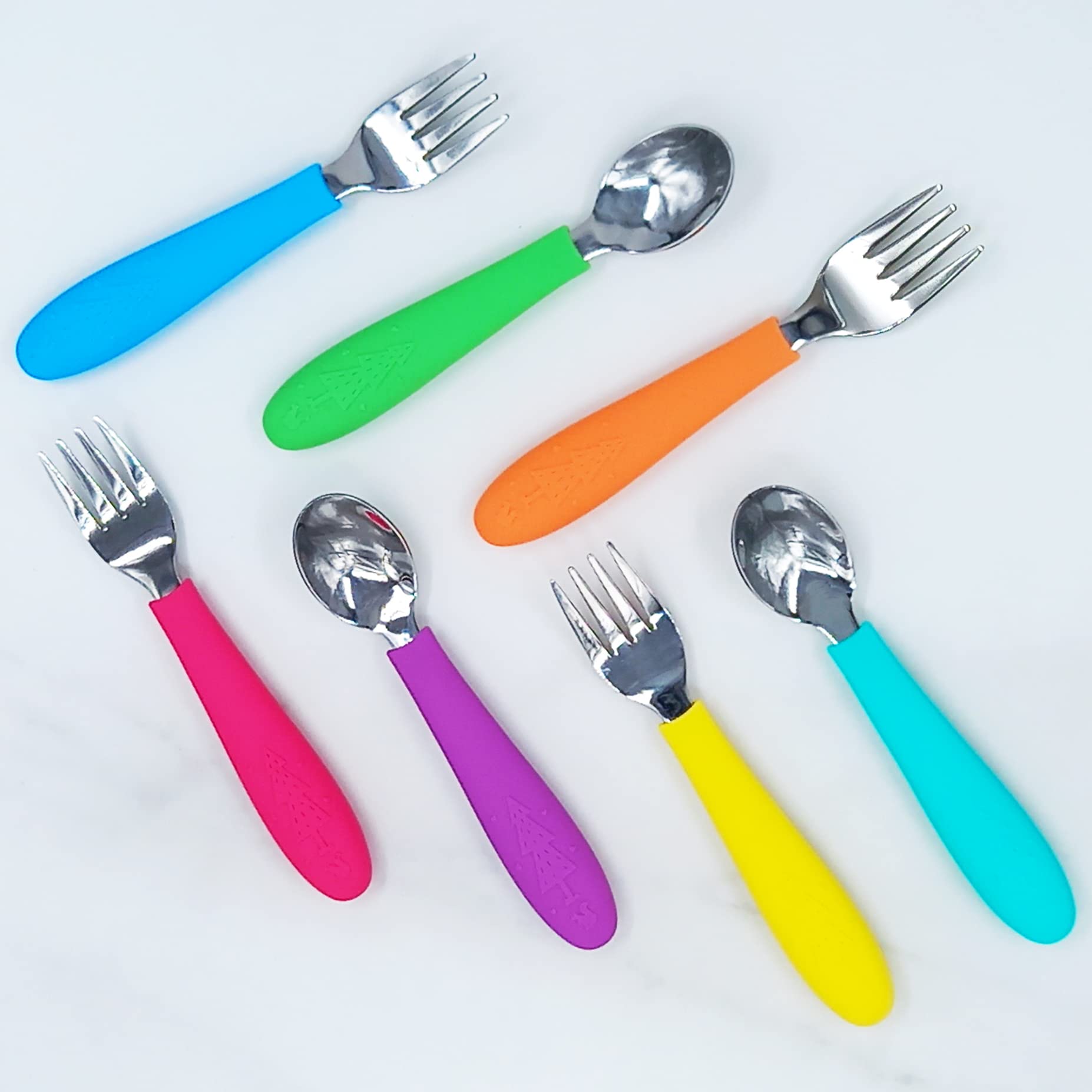 Elk and Friends Silicone Suction Plate for Babies & Toddlers with Stainless Steel Cutlery Set | Divided Baby Plate with Strong Suction Base | Includes 3 Forks & Spoons | BPA-Free, Dishwasher Safe | Perfect for Highchair, Travel & Mess-Free Feeding