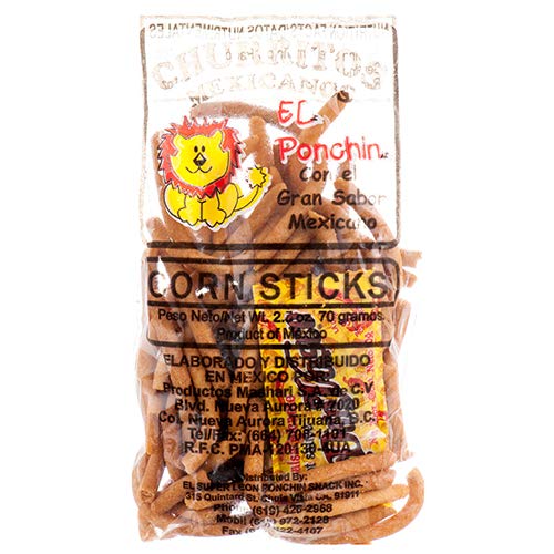 Authentic Mexican El Ponchin Churritos 2.5 Oz (24-Pack) | Crunchy Corn Snacks | Bulk Wholesale Discount | Perfect for Parties, Movie Nights & Office Snacks