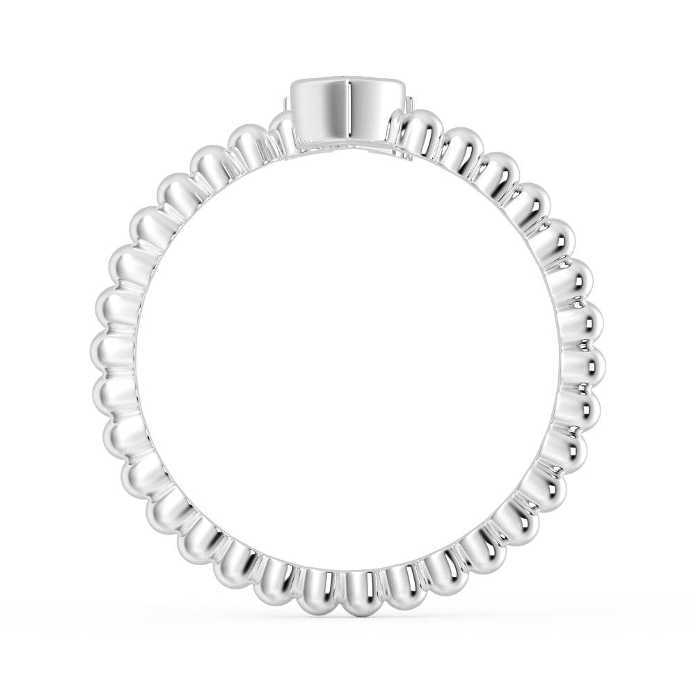 Lab Grown Diamond Personalized Initial Promise Ring for Women - Custom Engraved 14K Gold/White Gold Name Letter Ring - Perfect for Anniversaries, Engagements & Special Occasions