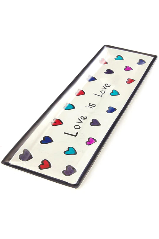 Love is Love Rectangle Tray - LGBTQ Pride Serving Tray for Coffee, Tea & Snacks - Perfect for Pride Month, Home Decor & Gift Giving