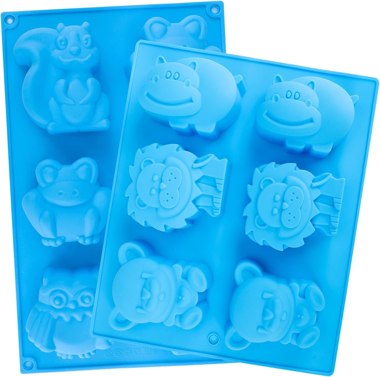 Skyatil 2-Pack Large 3D Silicone Animal Soap Molds for Jello, Chocolate, Cake, Fondant, Candy, Cookies, Baking, Clay, Ice, DIY Resin Crafts - Bear Shape Molds for Gummy, Hard Candy & Decorative Handmade Projects (Perfect for Birthday Parties, Baby Showers & Holiday Treats)