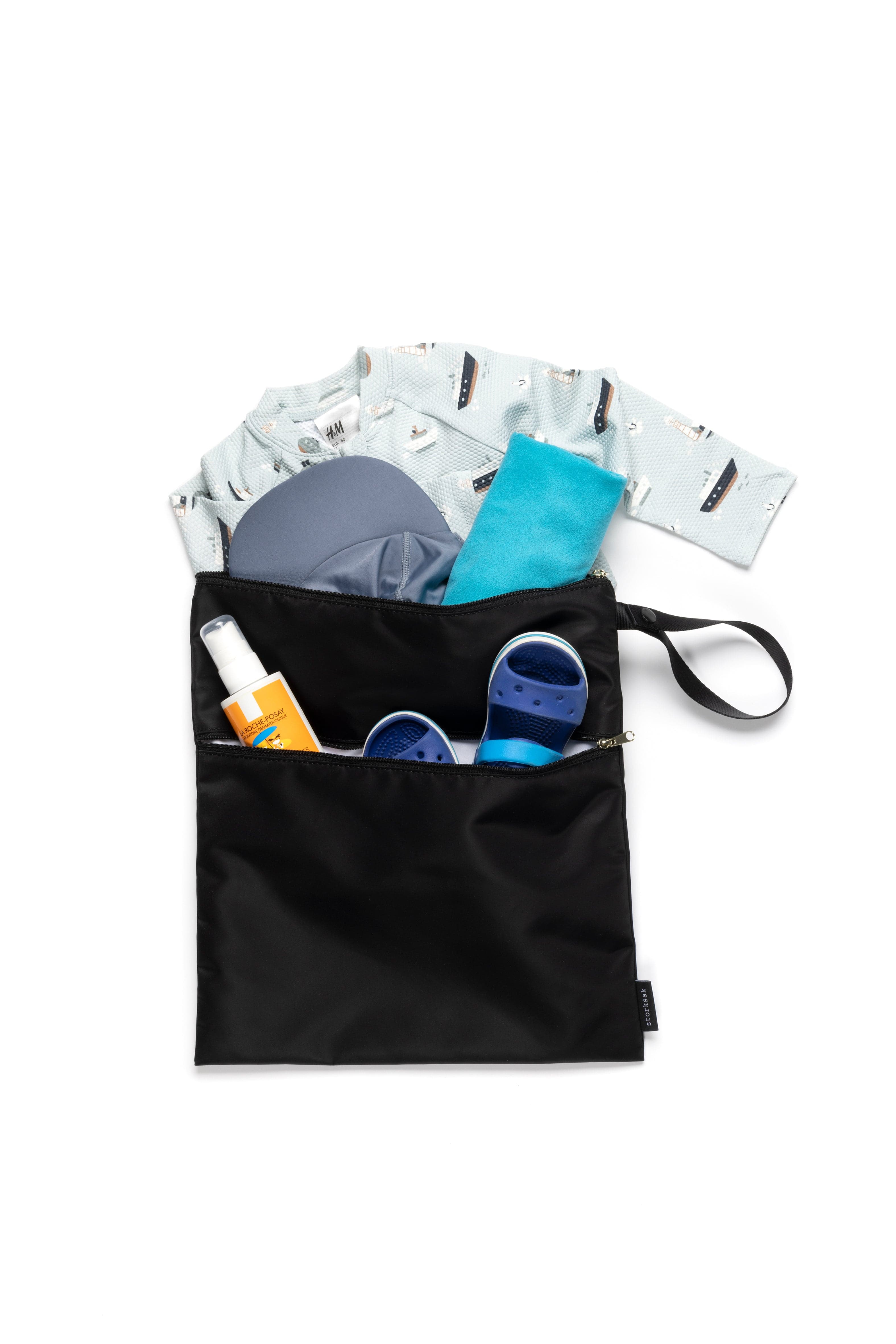 Storksak Waterproof Wet Bag & Baby Changing Pouch Set - Perfect for Diaper Changes, Swim Gear, and Travel Essentials