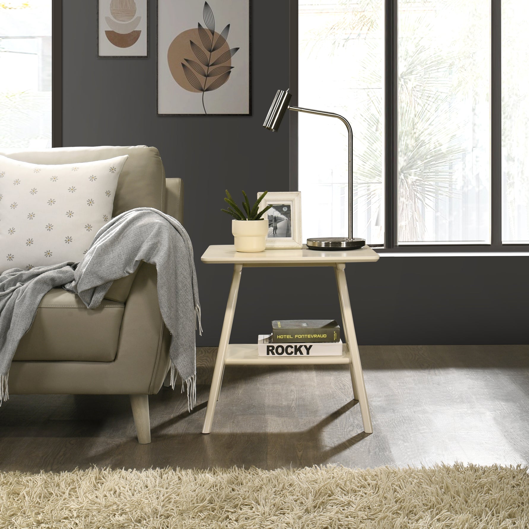 Roundhill Furniture Arona 3-Piece Coffee Table Set - Modern Coffee Table with 2 Matching End Tables for Living Room, Lounge & Home Decor
