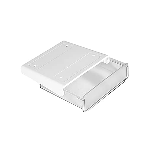 Self-Adhesive Under Desk Drawer Organizer - No Drill Hidden Storage for Home Office (7.87