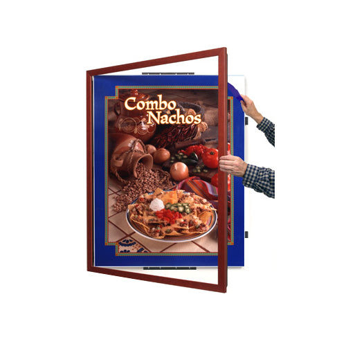 16x24 Inch Wooden Poster Frame - Wall Mounted Swing Frame for Art, Photos, and Posters - Perfect for Home, Office, and Gallery Displays