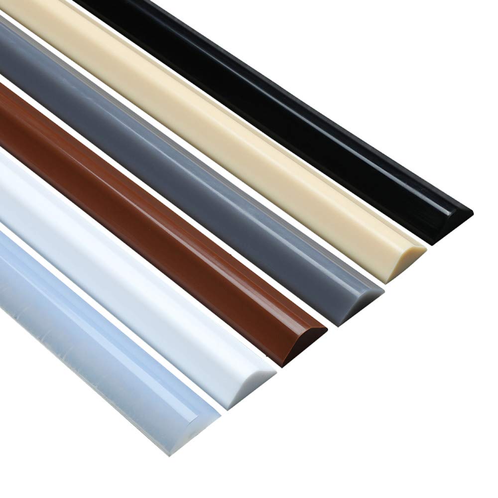 Collapsible Shower Barrier - Waterproof Threshold Dam for Bathroom & Kitchen - Non-Slip Water Stopper Strip - Perfect for Bathtub, Shower Door & Floor Leak Prevention