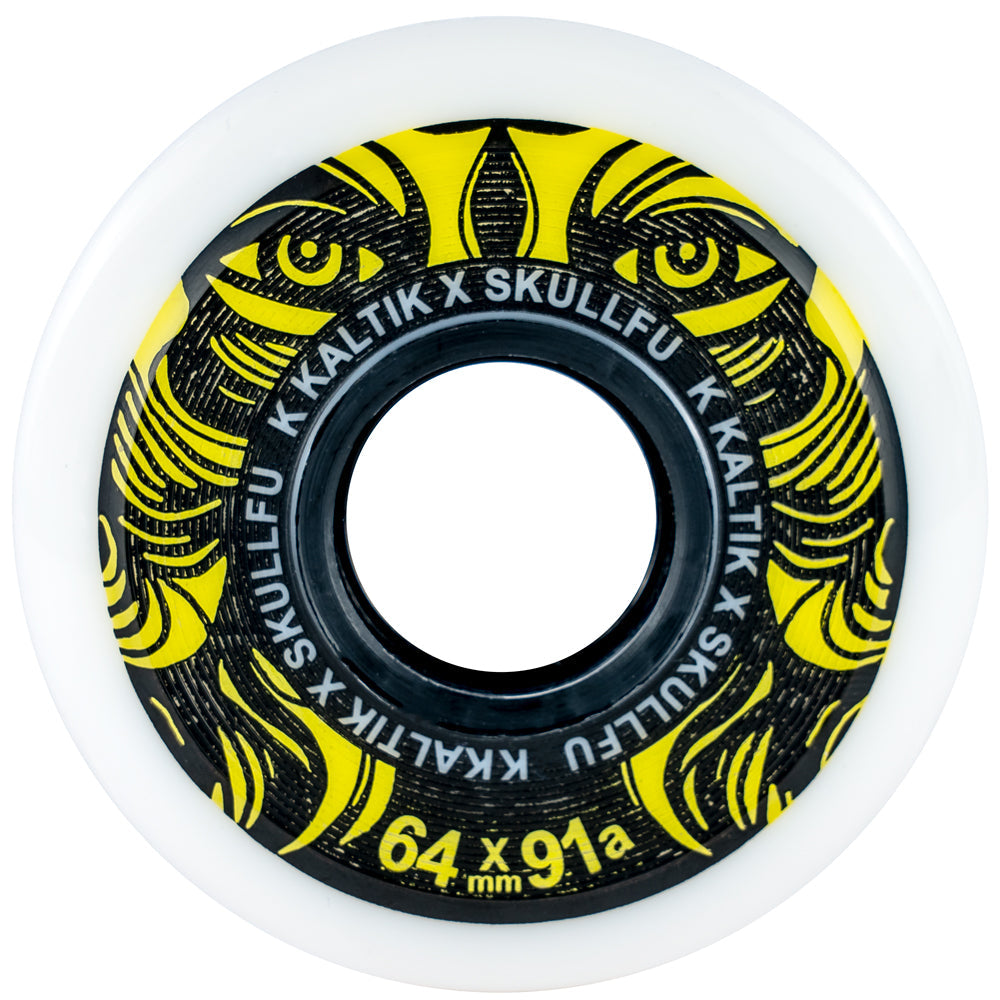 Kaltik x S.F Wheel 64mm Skateboard Wheels - High Performance Longboard Wheels for Cruising & Downhill - Perfect for Street Skating & Park Riding