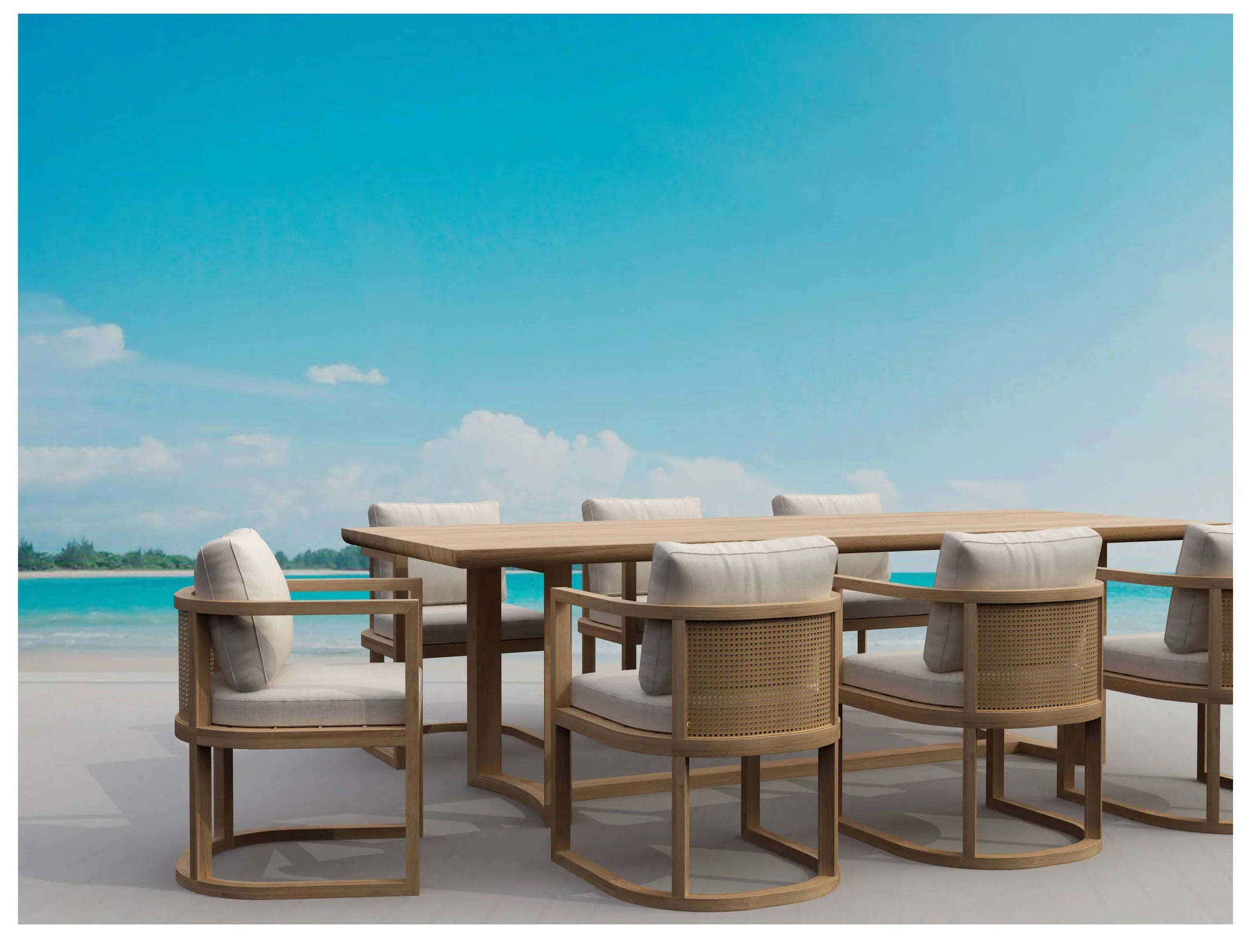 Anderson Teak 7-Piece Junus Outdoor Dining Set (SET 223) - Perfect for Patio, Garden, Backyard & Poolside Dining