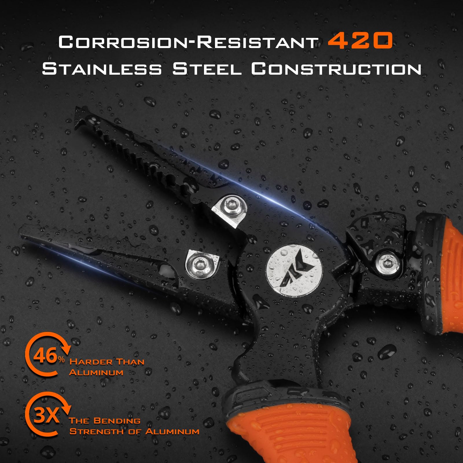 KastKing Paradox Fishing Pliers - Angled Stainless Steel Fish Lip Gripper & Hook Remover Tool | Saltwater Resistant 420 Steel with Ergonomic Handle | Perfect for Saltwater Fishing, Bass Fishing & Outdoor Gifts for Men