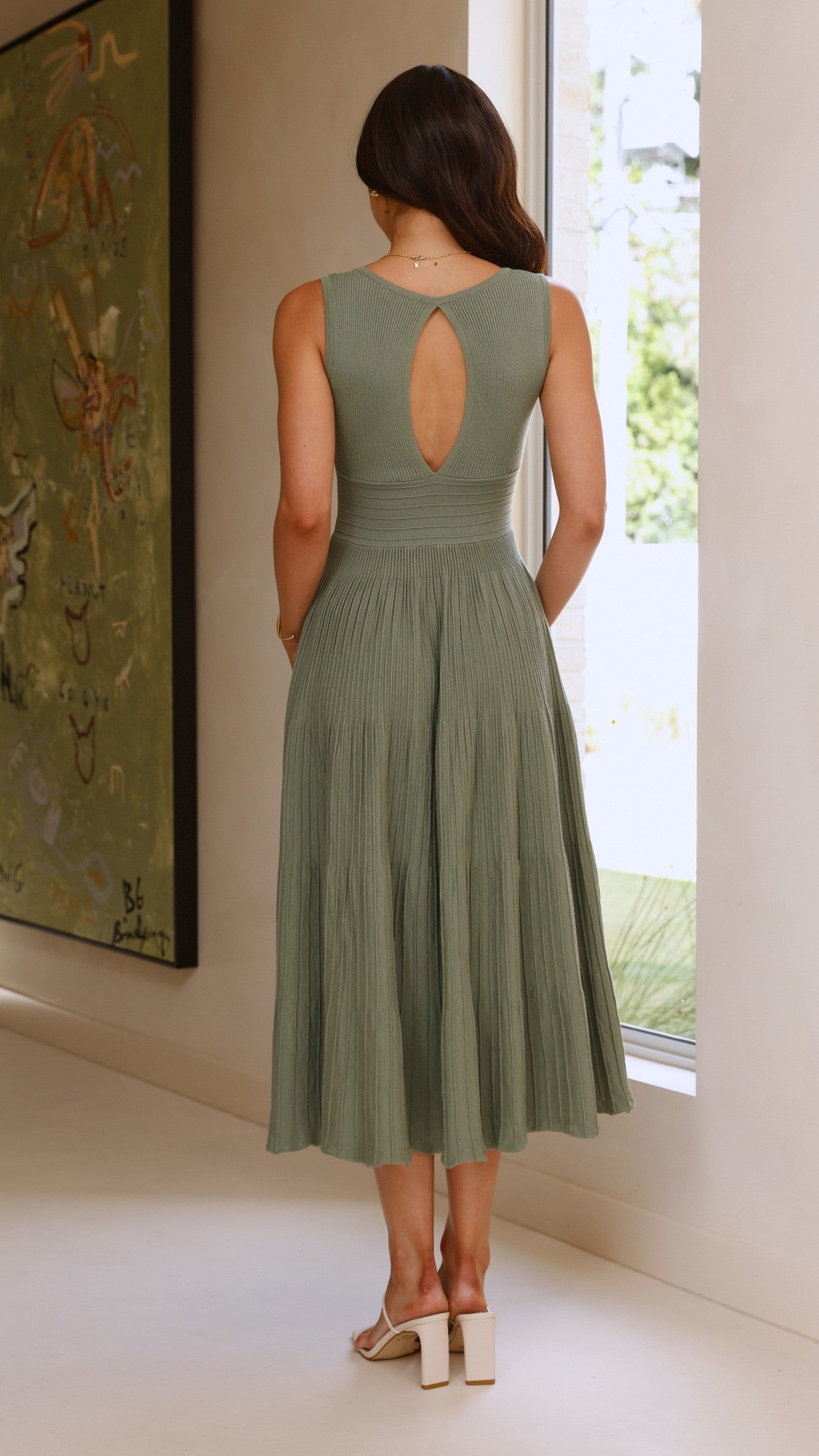 Jayde Knit Dress for Women - Stylish Khaki Casual Dress for Everyday Wear, Office, and Date Nights | Comfortable & Trendy Outfit