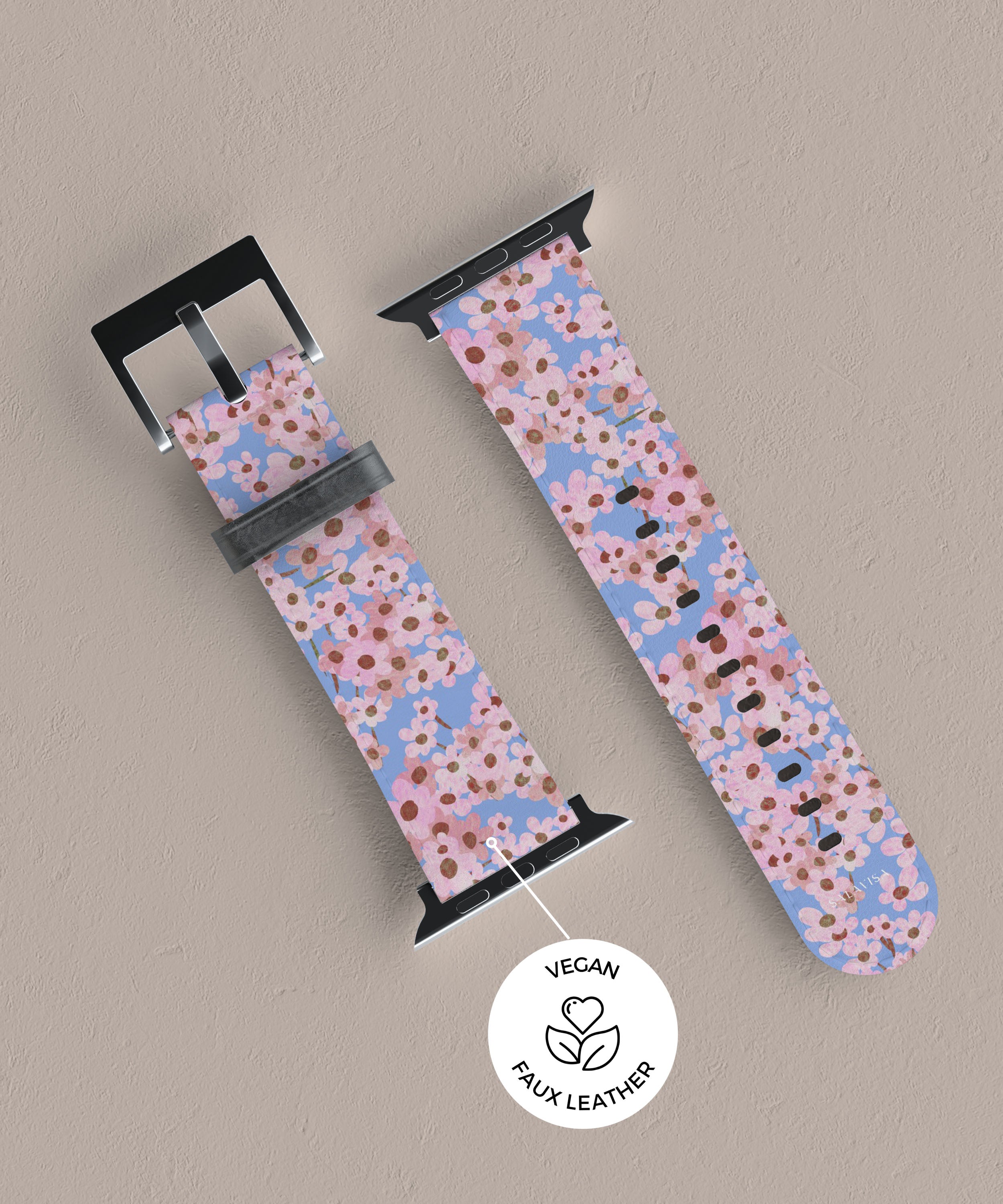 Floral Ditsy Apple Watch Band for Women - Soft Silicone Strap, Adjustable Fit - Perfect for Summer, Workouts & Everyday Wear
