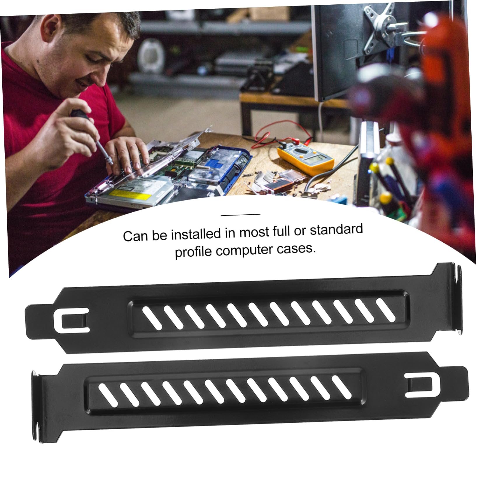 20PCS Stainless Steel GPU Bracket Blanking Plates - PCI Expansion Slot Covers for Computer Case Accessories, PC Chassis Block & Baffle | Perfect for Gaming Rigs, Workstations & Custom PC Builds