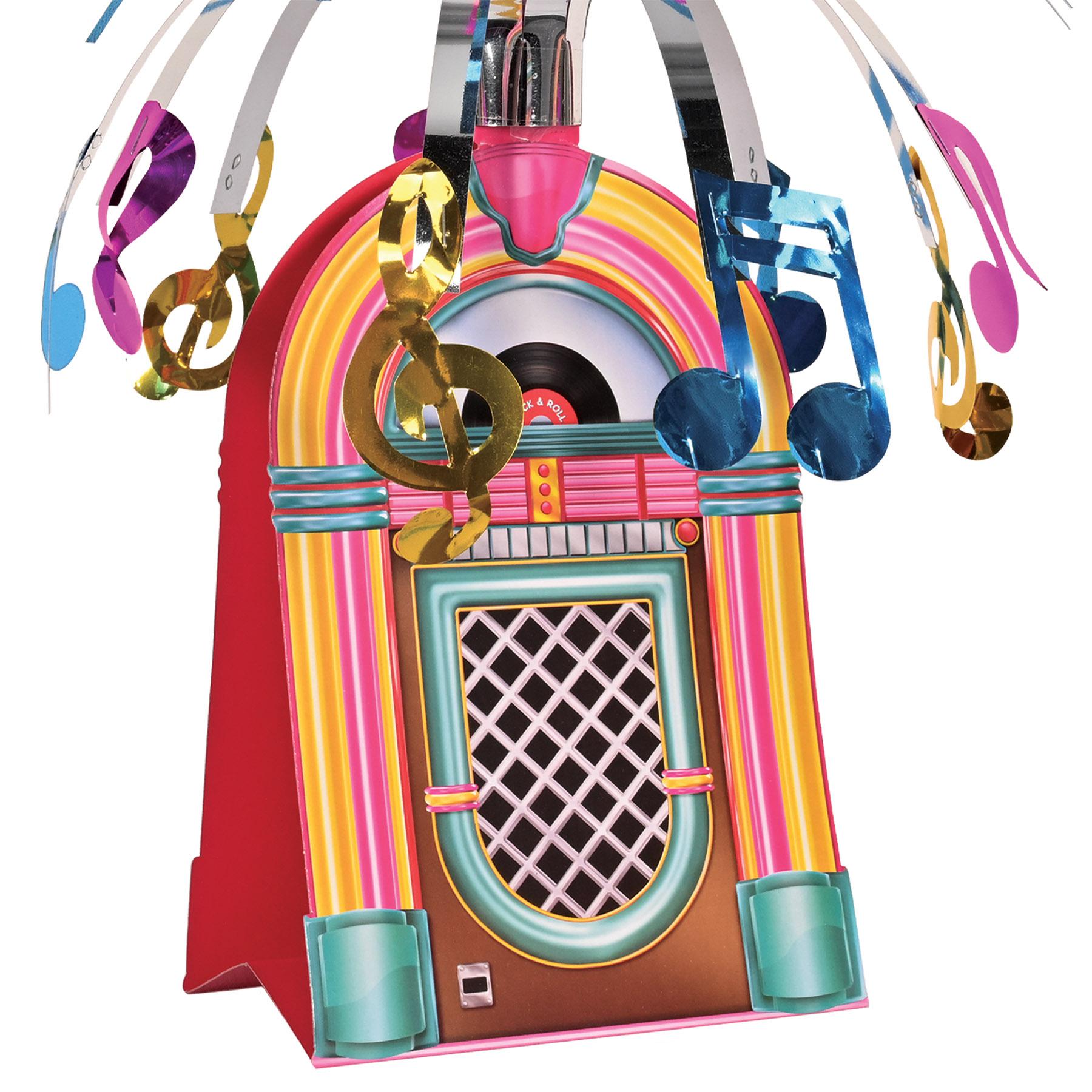 12 Pack Beistle Jukebox Party Centerpieces - Retro Diner Decorations for 50s Theme Parties, Birthday Celebrations & Vintage Events
