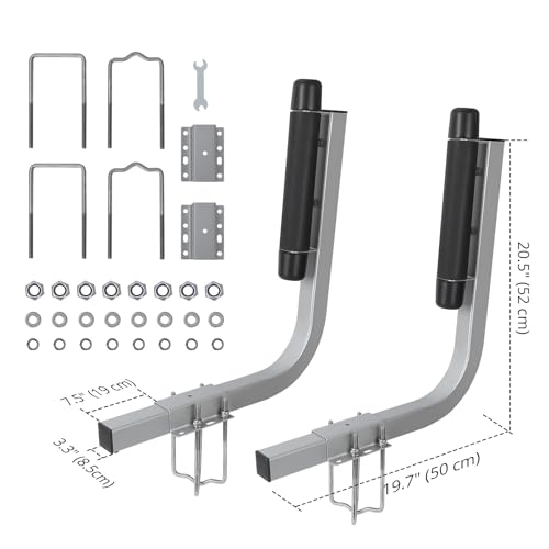 GARVEE 2PCS Rustproof Galvanized Steel Trailer Guide Poles - 20.5