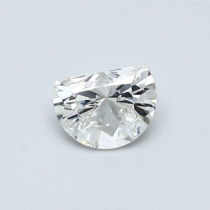 0.40 Carat Half Moon Shape Diamond - J Color, SI2 Clarity - Elegant Engagement Ring & Wedding Jewelry for Women