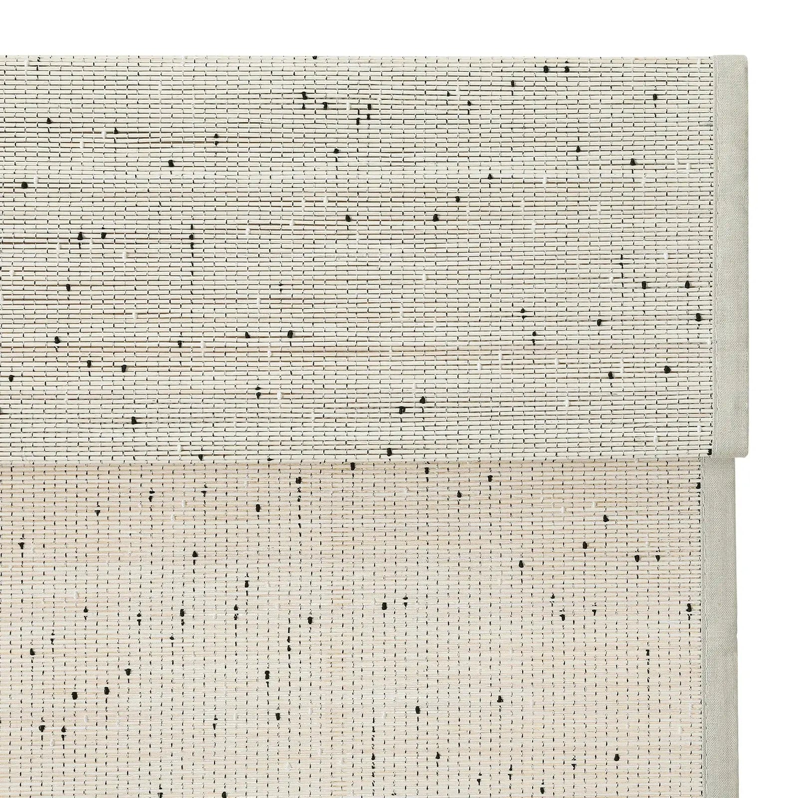 Sybil Bamboo Roman Shade - Winter White Window Treatment | Natural Eco-Friendly Blinds for Living Room, Bedroom & Office