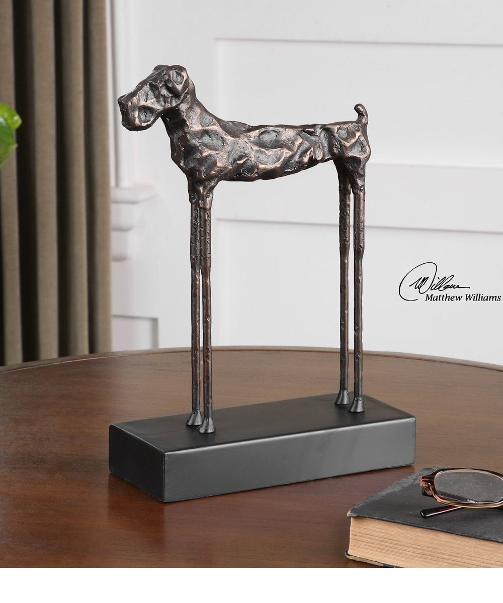13H Maximus Cast Iron Sculpture - Handcrafted Vintage Statue for Home & Garden Decor, Perfect for Indoor & Outdoor Display
