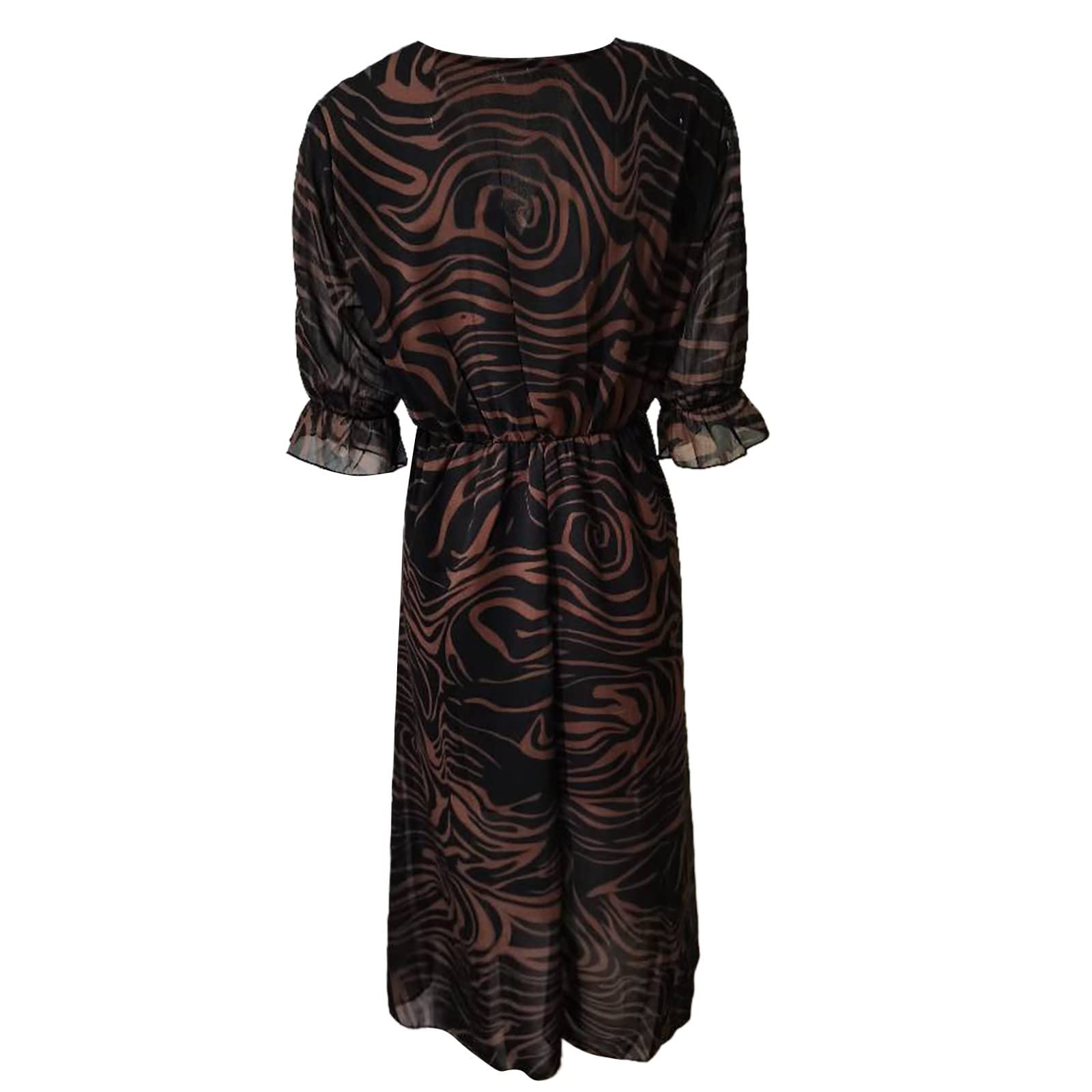 Elegant Floral Print Women's Long Maxi Dress - Summer Fit and Flare Dress with Sexy Side Split & Empire Waist | Perfect for Beach Vacations, Date Nights & Outdoor Parties
