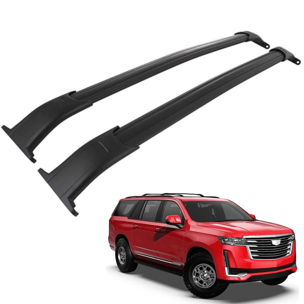 Heavy Duty Black Aluminum Roof Rack Cross Bars for 2015-2020 GMC Yukon & Yukon XL - Premium Luggage Carrier for SUVs - Perfect for Road Trips, Camping Gear & Outdoor Adventures