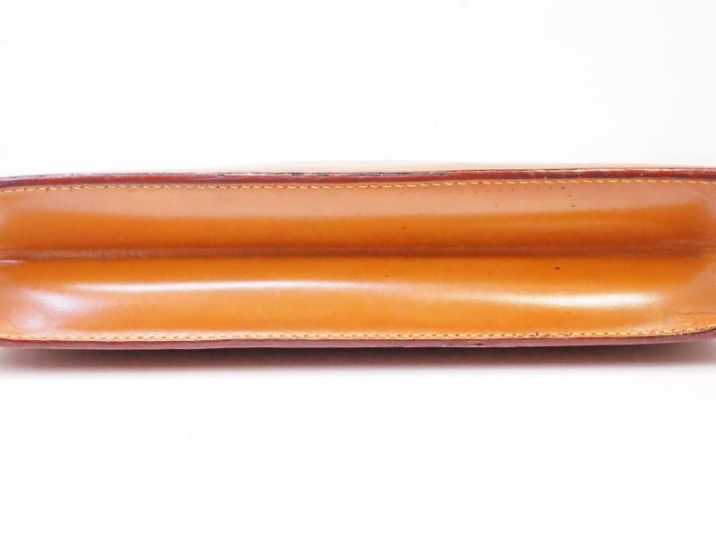 Authentic Pre-Owned Louis Vuitton Epi Gold Cipango Brown Pochette Homme Clutch Bag M52528 200354 - Luxury Vintage Men's Wallet for Business & Evening Events