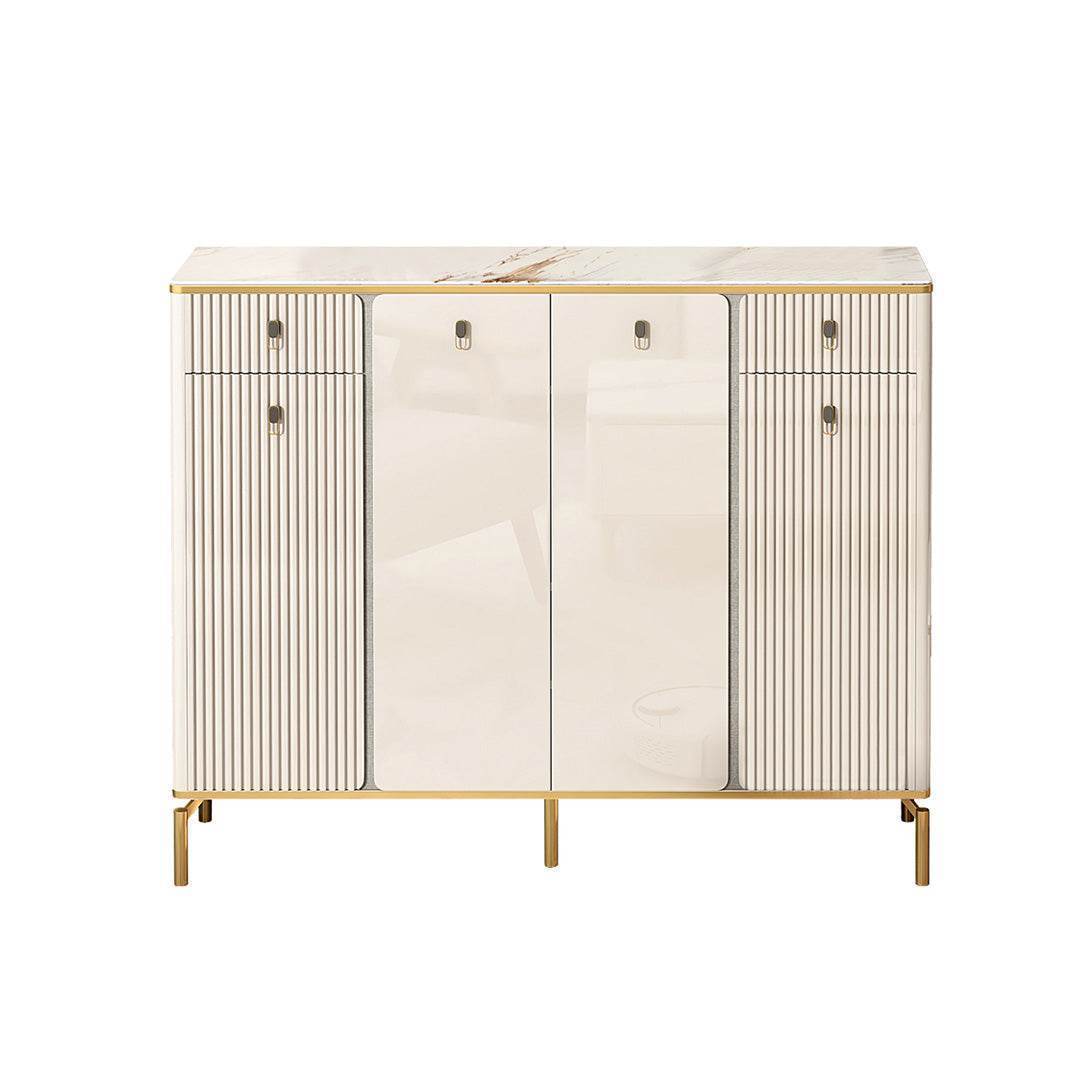 Koda 4 Door Shoe Storage Cabinet with Durable Sintered Stone Top - 140cm Entryway Organizer for Shoes, Boots & Home Decor | Perfect for Hallway, Mudroom & Apartment Entry