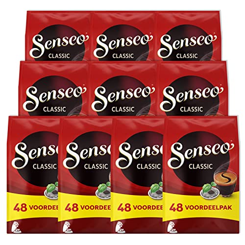 Senseo Classic Medium Roast Coffee Pods - 480 Count (10 Bags of 48) | Compatible with Senseo Machines | Perfect for Home & Office Brewing