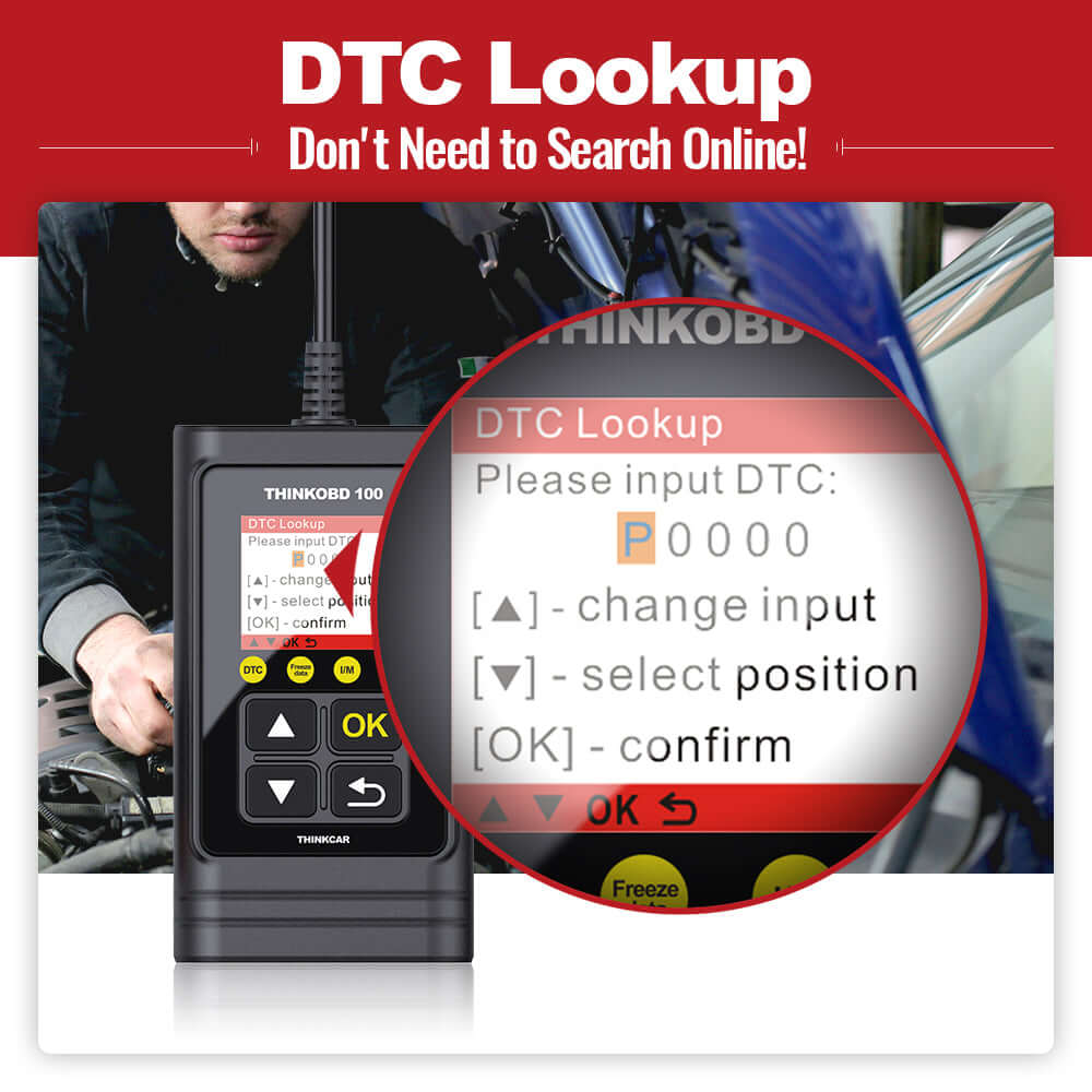 THINKCAR THINKOBD 100 OBD2 Scanner - Professional Car Diagnostic Tool for Engine Fault Codes, ABS, SRS - Compatible with Android & iOS - Perfect for Mechanics & DIY Car Repairs