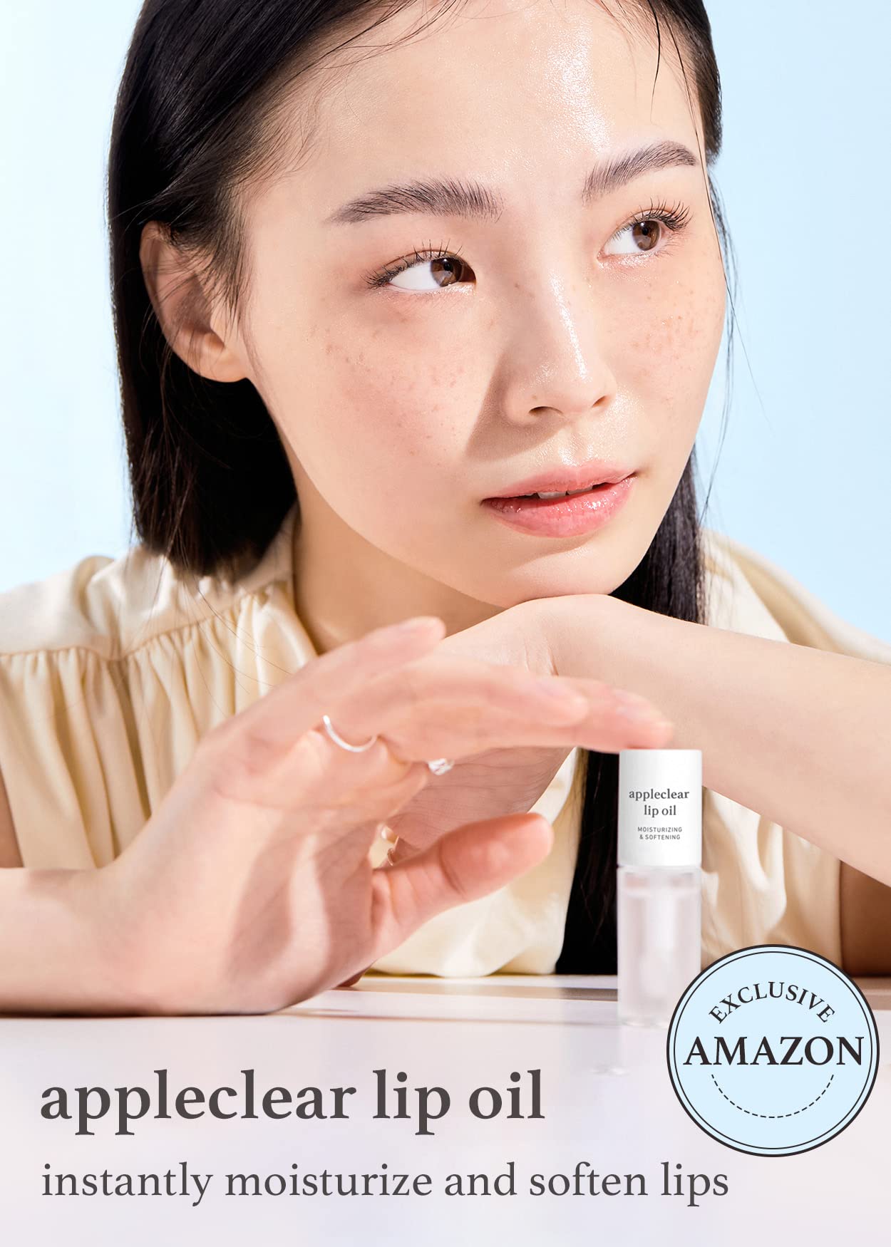 NOONI Vegan Appleseed Lip Oil - Moisturizing & Plumping for Dry Lips | Perfect for Daily Hydration & Night Care