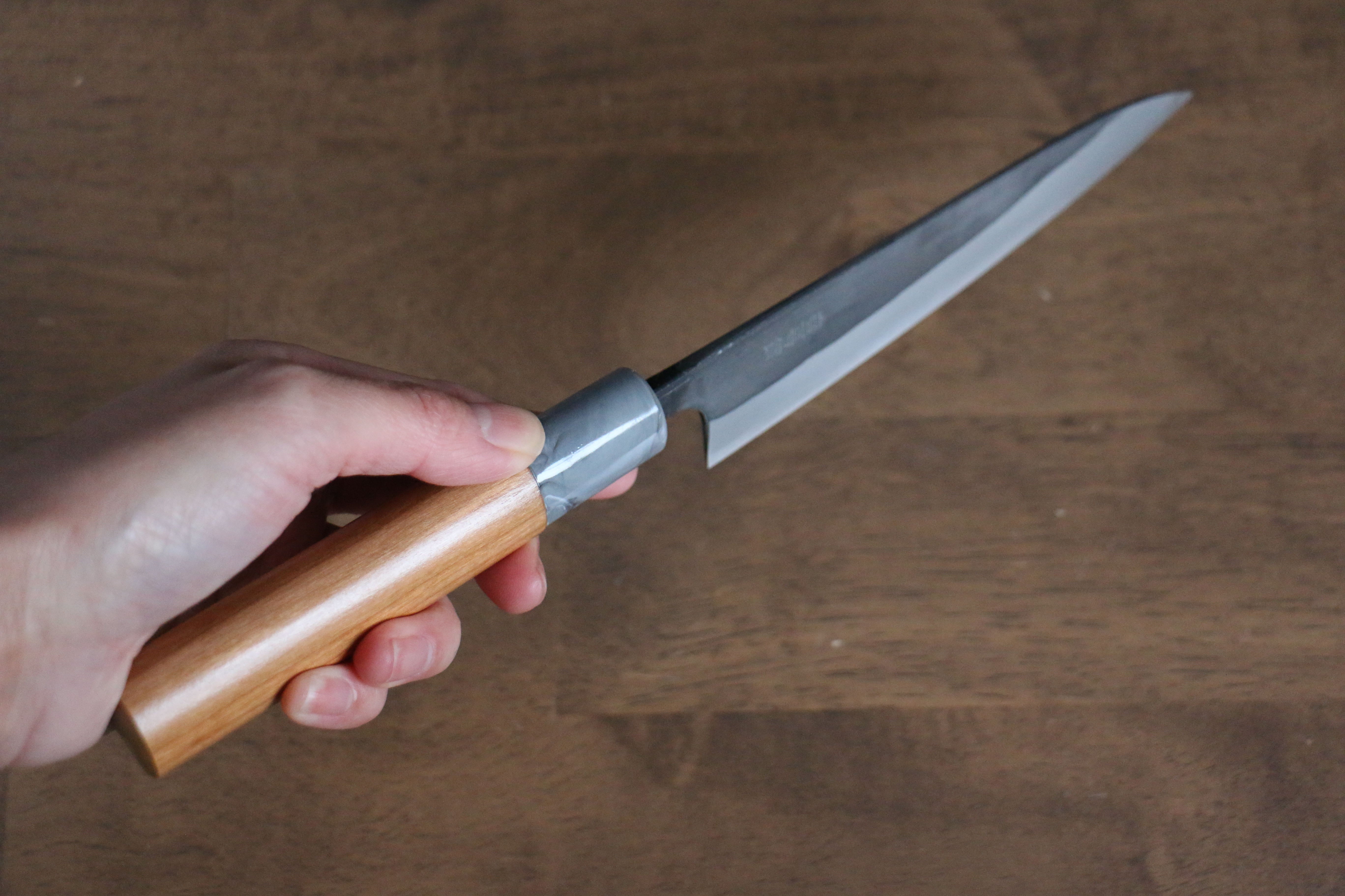 Premium Nao Yamamoto White Steel No.2 Kurouchi Petty Utility Knife 140mm - Cherry Blossom Handle Japanese Kitchen Knife for Slicing, Peeling & Precision Cutting - Perfect for Home Chefs & Sushi Preparation
