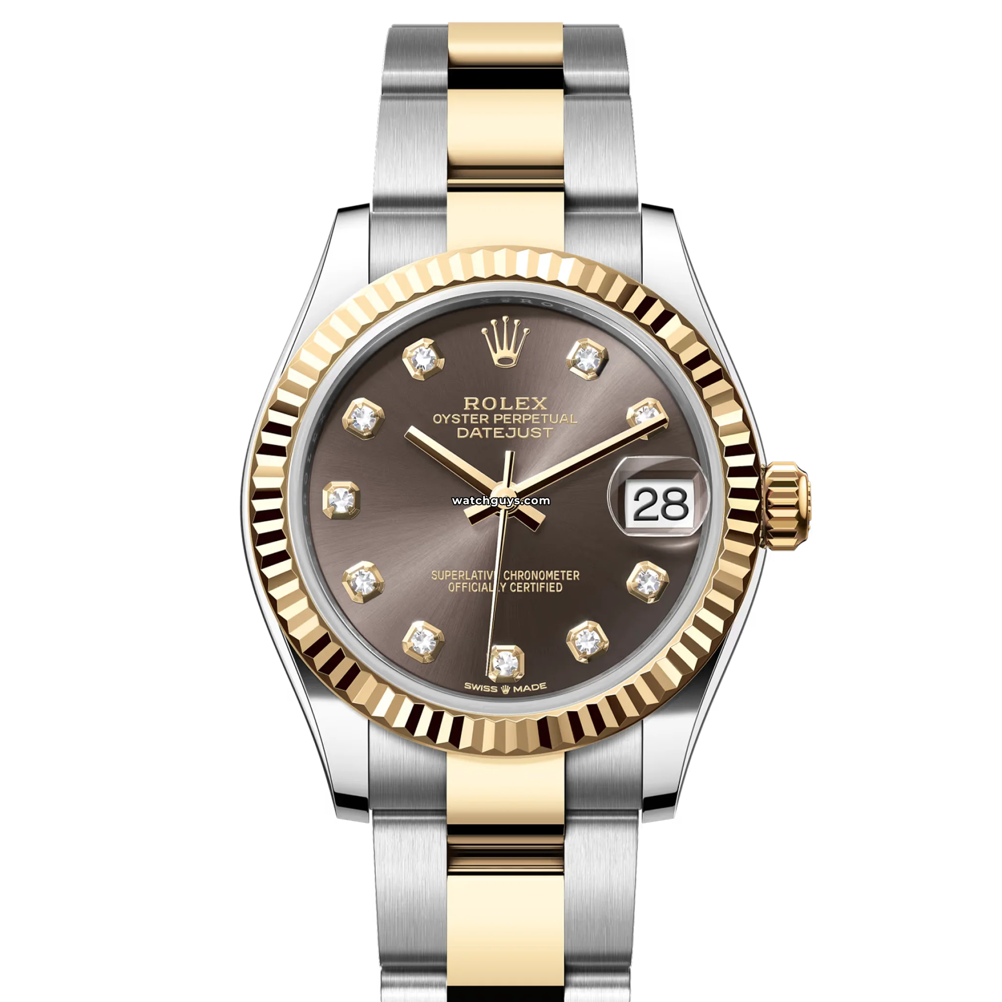 Rolex Datejust 278273 36mm Stainless Steel & Everose Gold Watch with Grey Diamond Dial - Perfect for Luxury Gifts, Business Meetings & Special Occasions